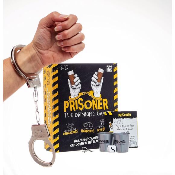 Drinking Game Prisoner Drinking Game with Real Handcuffs - Picture 1 of 8